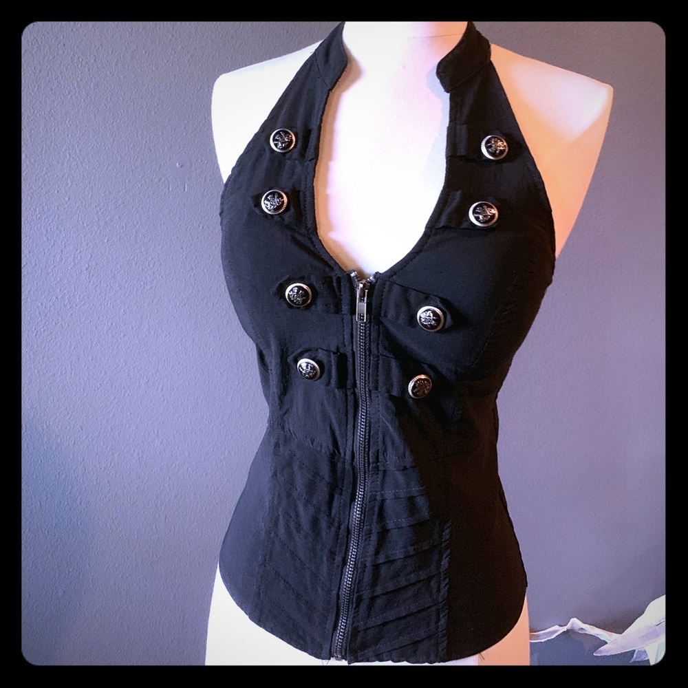 Sexy black Lydia halter top